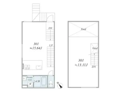 TRIAS810(1LDK/3階)の間取り写真
