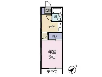 ハイツおかべ(1K/1階)の間取り写真