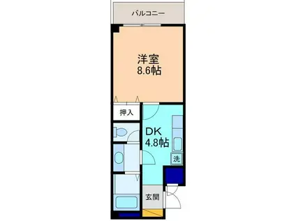 アビューキムラ(1K/2階)の間取り写真