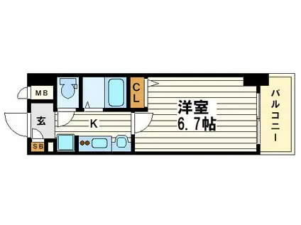 エステムプラザ・ミッドプレイス(1K/3階)の間取り写真