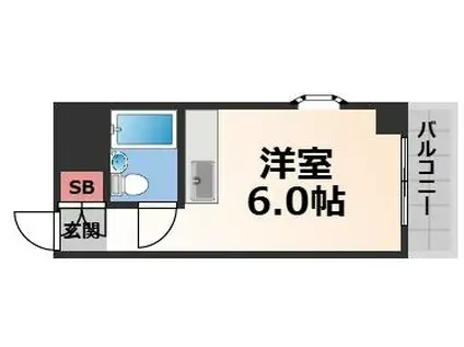 パームスクエア(ワンルーム/3階)の間取り写真