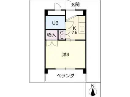サンライフ堂坂 A(1K/2階)の間取り写真