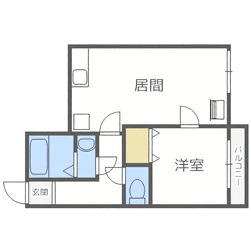 コーポ第二白楊(1LDK/3階)の間取り写真