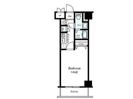AQUA PRIME TOWER OSHIAGE(1K/2階)の間取り写真