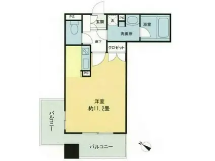 アリビオ九段(ワンルーム/5階)の間取り写真