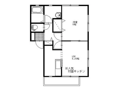 アゼリア II(1LDK/1階)の間取り写真