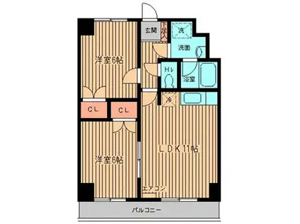 サンプレイス早宮(2LDK/1階)の間取り写真