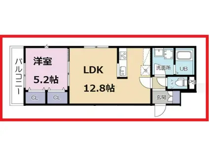 ル・トゥールアオイ(1LDK/3階)の間取り写真