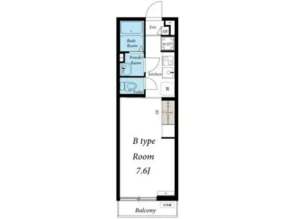 リブリ・BLANC(1K/2階)の間取り写真
