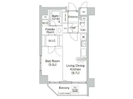 コンフォリア代々木上原(1LDK/2階)の間取り写真