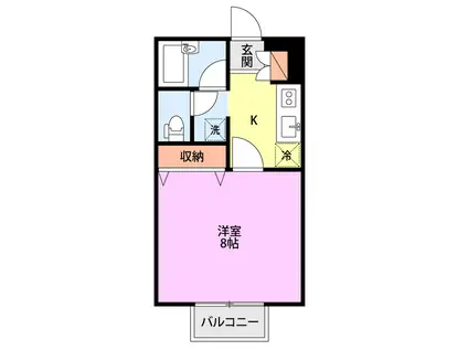 カーサフジマサ(1K/1階)の間取り写真