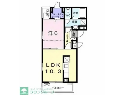 アイ.ヴィレッジIII(1LDK/3階)の間取り写真