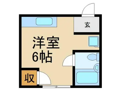 磯島ハイツ(ワンルーム/1階)の間取り写真