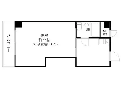 東京ベイビュウ(1K/5階)の間取り写真