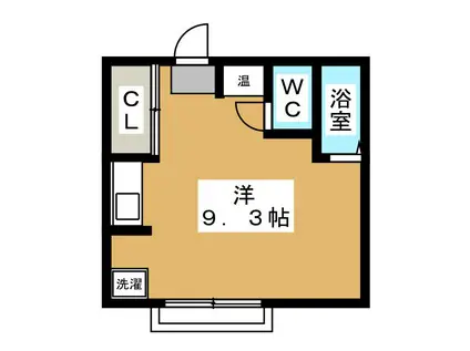 フラットエイトB(ワンルーム/2階)の間取り写真