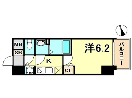 プレサンスジェネ新神戸ステーションフロント(1K/5階)の間取り写真
