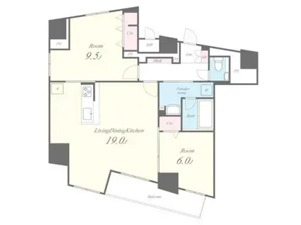 ファルマシアントアロード(2LDK/3階)の間取り写真