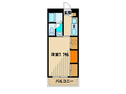 リブリ・所沢(1K/3階)の間取り写真