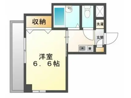 クレスト鷺沼(1K/8階)の間取り写真