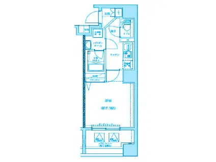 MAXIV横浜阪東橋(1K/5階)の間取り写真