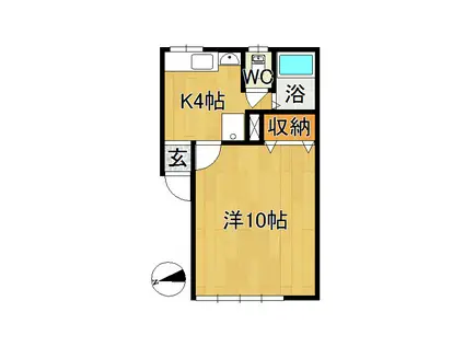 ルミエール(1K/2階)の間取り写真