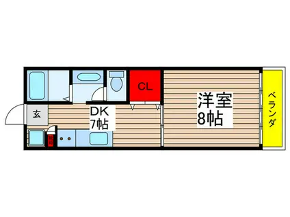 YAWATA BASE(1DK/1階)の間取り写真