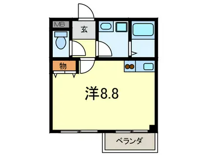 M MAISON(ワンルーム/2階)の間取り写真