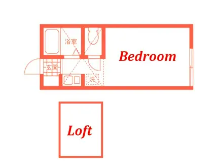 鶴見ヒルズ(ワンルーム/1階)の間取り写真
