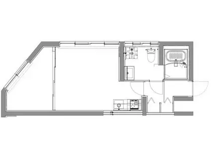 GENOVIA大山(1DK/3階)の間取り写真