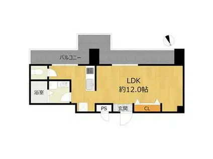 レクシア九条(ワンルーム/8階)の間取り写真