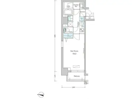 アーバネックス清澄白河II ウエスト棟(1K/4階)の間取り写真