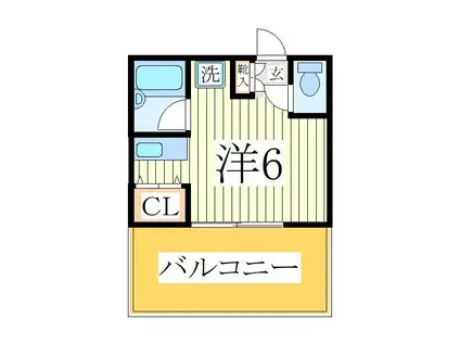 キャロット柏(ワンルーム/5階)の間取り写真