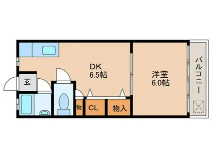 ときわ台マンション(1DK/3階)の間取り写真