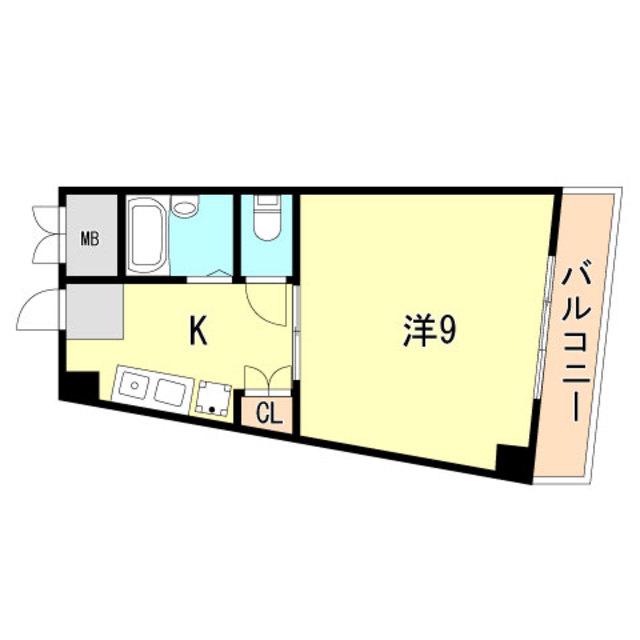 スマ扇コーポ(1K/3階)の間取り写真