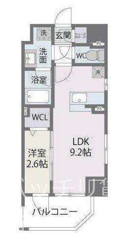 BLANCCIEL六本松(1LDK/4階)の間取り写真