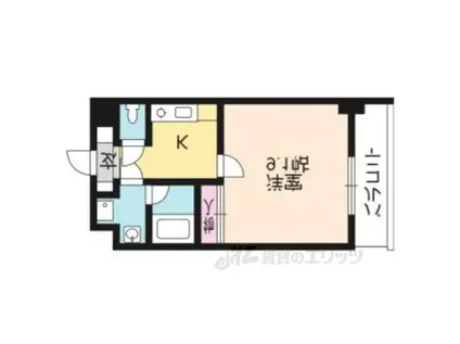 エンゼルプラザ瀬田駅前(1K/2階)の間取り写真