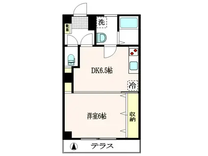 OIDメゾン(1DK/1階)の間取り写真