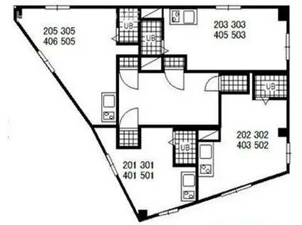 大宝野江ロイヤルハイツ(ワンルーム/2階)の間取り写真