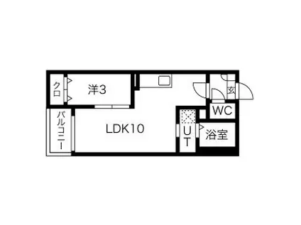 JACK MIYOSHII(1LDK/2階)の間取り写真