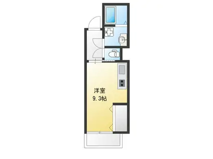 カサ・モンテ(1K/3階)の間取り写真