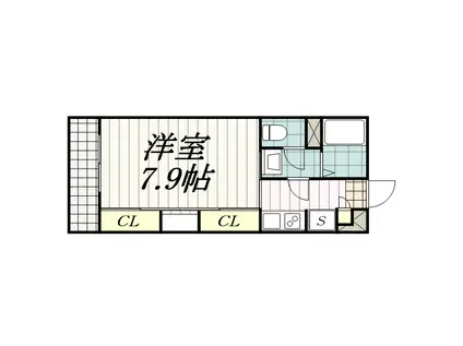 リブリ・EVERGREENⅡ(1K/3階)の間取り写真