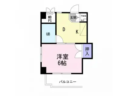 メゾン中山南(1DK/3階)の間取り写真