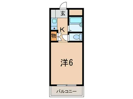 丸勝甲子園ビル(1K/2階)の間取り写真