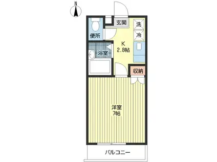 FM654(1K/1階)の間取り写真
