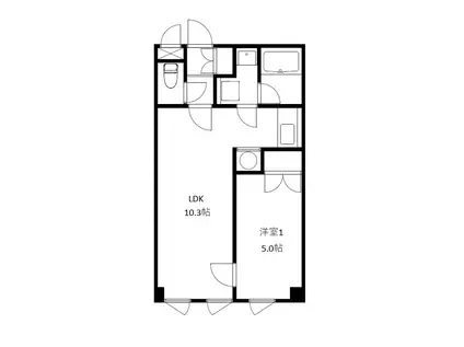 THE CLASS-7(1LDK/3階)の間取り写真
