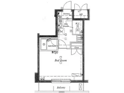 VIDA017(1K/8階)の間取り写真
