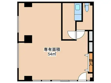 サウスブァレイハイツ(ワンルーム/1階)の間取り写真