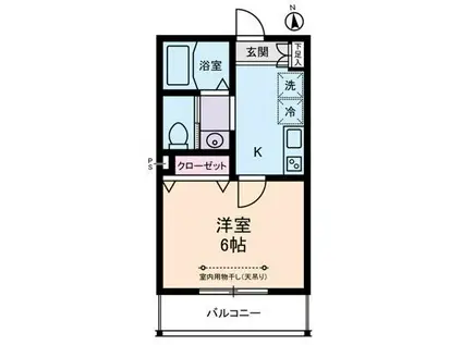 グランドール北綾瀬(1K/1階)の間取り写真