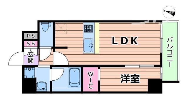 D.CLAREST本庄東FJRE(1LDK/7階)の間取り写真