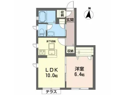 クラッシィ中央 IV番館(1LDK/1階)の間取り写真